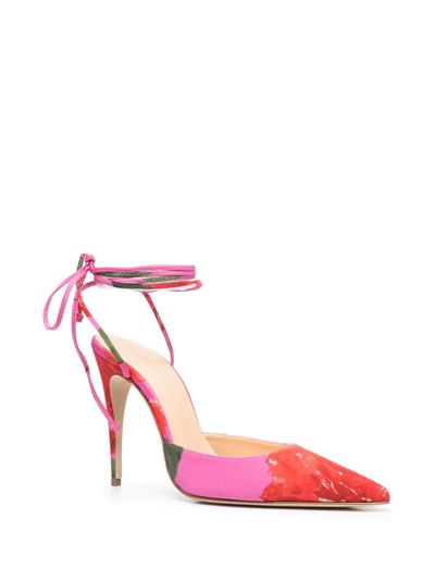Shop Magda Butrym 110mm Floral Pointed-toe Pumps In Pink