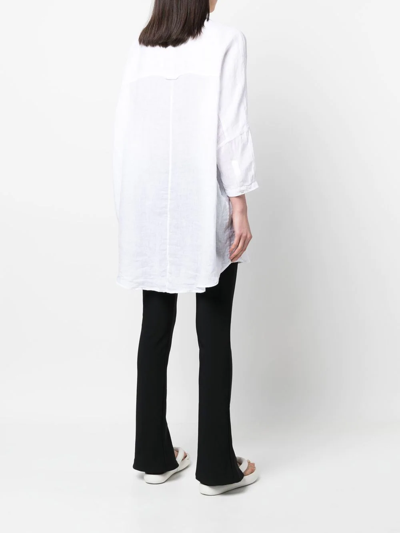 Shop 120% Lino Long Sleeve Shirt In White