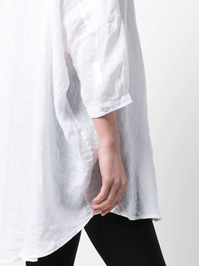 Shop 120% Lino Long Sleeve Shirt In White