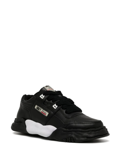 Miharayasuhiro Black Og Sole Leather Parker Sneakers In Black