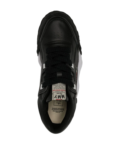 Miharayasuhiro Black Og Sole Leather Parker Sneakers In Black