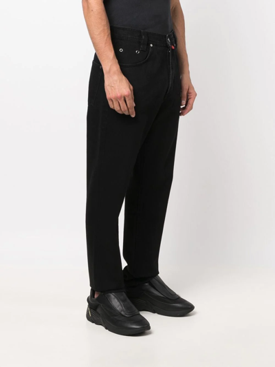 Shop 032c Mid-rise Straight-leg Jeans In Black