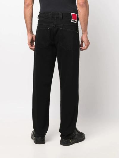 Shop 032c Mid-rise Straight-leg Jeans In Black
