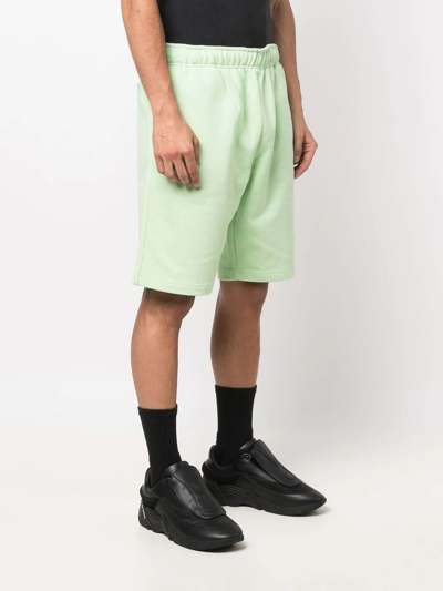 Shop 032c Elasticated Track Shorts In Green