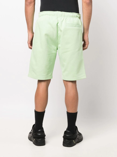 Shop 032c Elasticated Track Shorts In Green