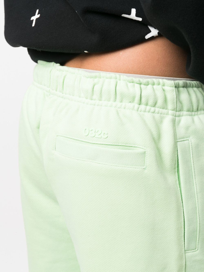 Shop 032c Elasticated Track Shorts In Green