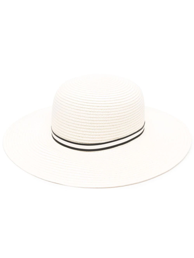 Shop Borsalino Giselle Braided Paper Hat In Neutrals