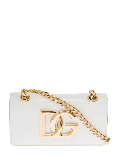 Shop Dolce & Gabbana Woman's Dg Girl  White Patent Leather Crossbody Bag