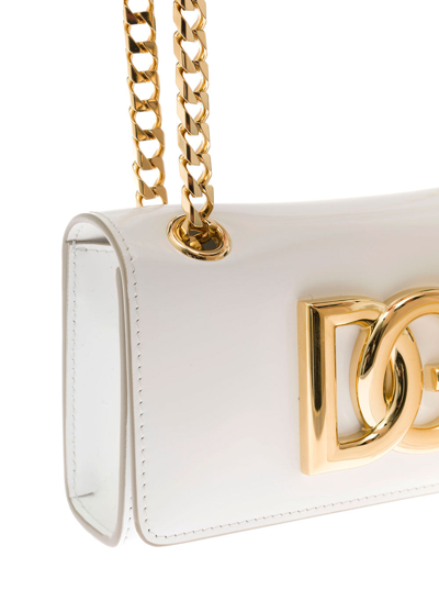 Shop Dolce & Gabbana Woman's Dg Girl  White Patent Leather Crossbody Bag