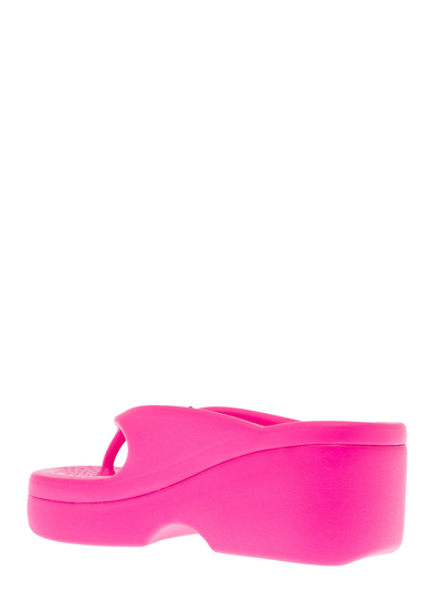 Forbitches For Bitches Woman's Fluo Pink Rubber Flip Flop Sandals | ModeSens