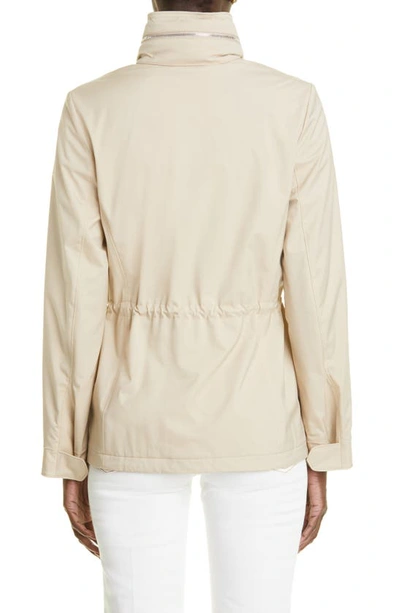 Loro Piana Casual Jacket With Adjustable Waist And Front Pockets In Neutral