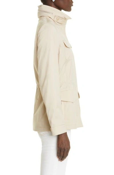 Loro Piana Casual Jacket With Adjustable Waist And Front Pockets In Neutral