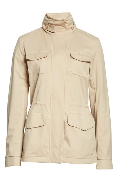 Loro Piana Casual Jacket With Adjustable Waist And Front Pockets In Neutral