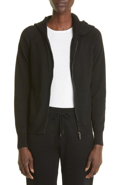 Shop Loro Piana Merano Baby Cashmere Zip Hoodie In Black