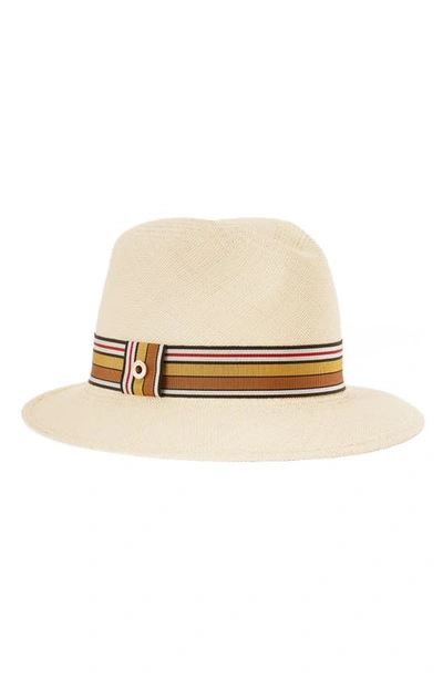 Shop Loro Piana The Suitcase Stripe Woven Panama Hat In Natural Straw