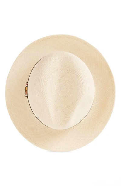 Shop Loro Piana The Suitcase Stripe Woven Panama Hat In Natural Straw