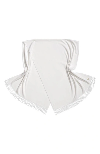 Shop Loro Piana Grande Unita Cashmere Scarf In White