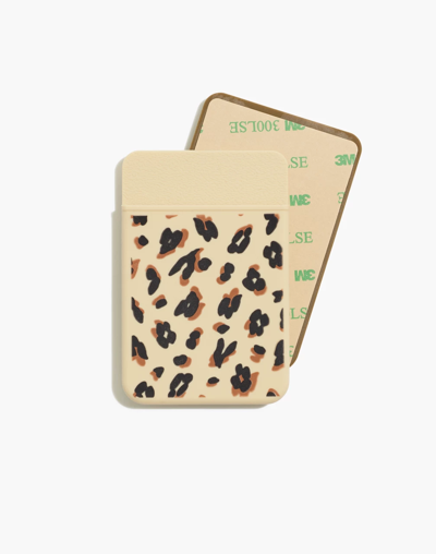 Shop Mw Silicone Stick-on Phone Wallet In Alabaster