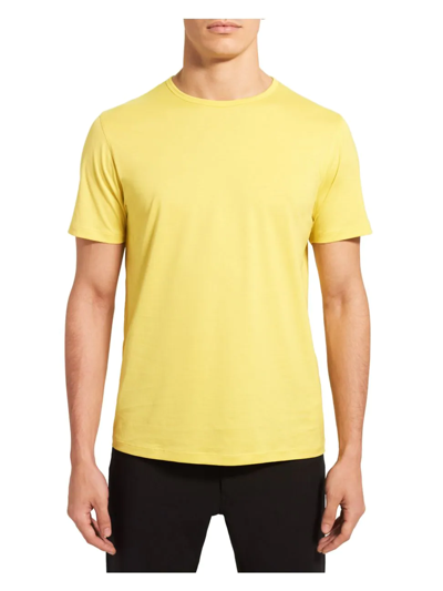 Shop Theory Precise Luxe Cotton T-shirt In Cyber Yellow