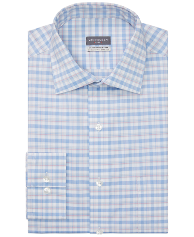 Shop Van Heusen Men's Flex Collar Regular Fit Dress Shirt In Blue Rose