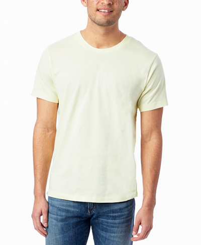 Shop Alternative Apparel Men's Short Sleeves Go-to T-shirt In Pale Yellow