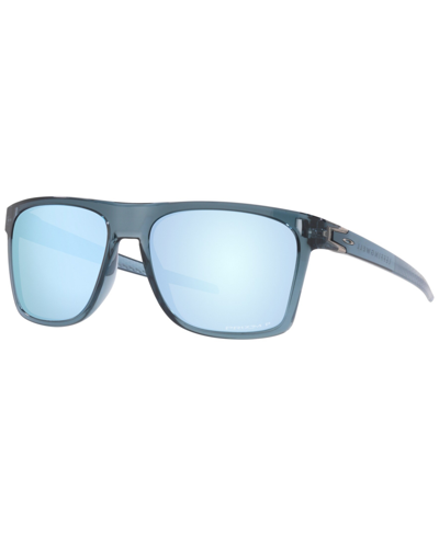 Oakley Leffingwell Oo9100-05 Wayfarer Polarized Sunglasses In Crystal Black