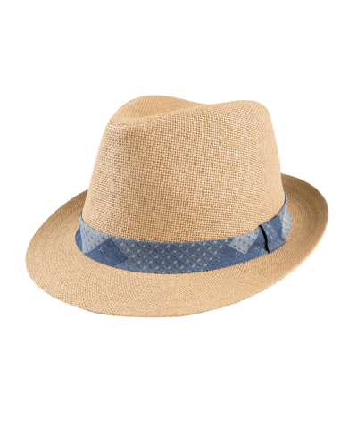 Shop Levi's Men's Straw Fedora Hat In Tan