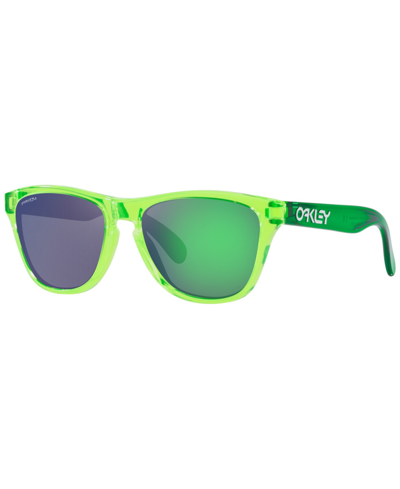 Shop Oakley Jr Child Sunglasses, Frogskins Xxs (ages 7-10) In Acid Green