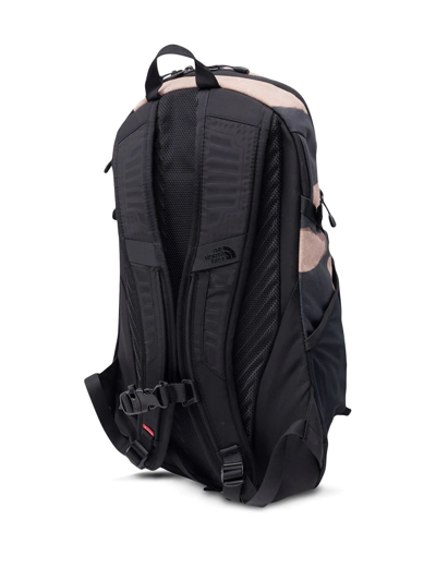 Shop Supreme X The North Face Pocon Bleached Denim-print Backpack In Black