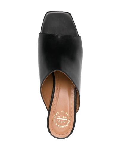 Shop Atp Atelier 55mm Leather Mules In Schwarz