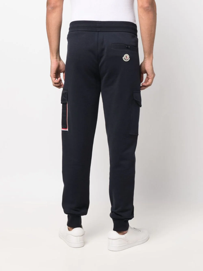 Shop Moncler Cargo-style Track Pants In Blau
