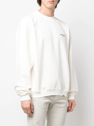 Shop Represent Chest Logo-print Sweatshirt In Weiss