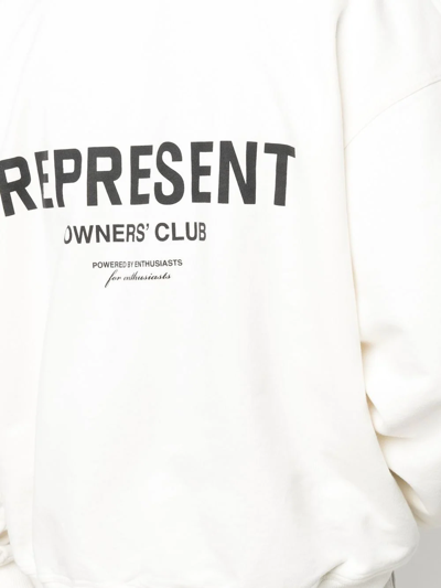 Shop Represent Chest Logo-print Sweatshirt In Weiss