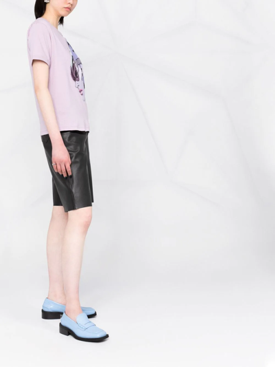 Shop Lanvin Graphic-print Crew-neck T-shirt In Violett