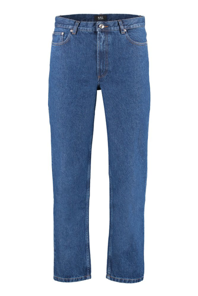 Shop Apc A.p.c. Martin Cropped Jeans In Blue