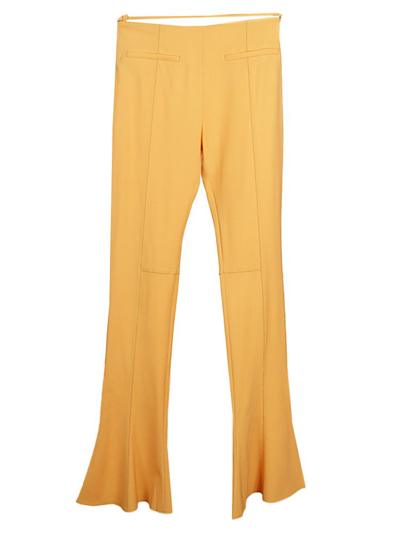 Shop Jacquemus High Waist Flared Trousers In Orange
