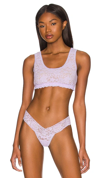 Hanky Panky Daily Lace Scoop Neck Bralette In Lilac Bloom