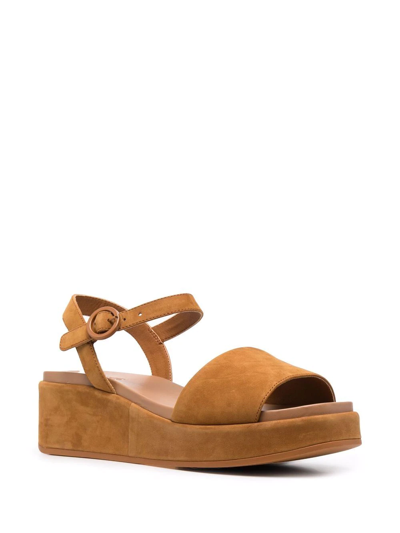 Shop Camper Misia Ankle Strap Sandals In Brown