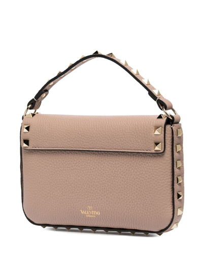 Valentino Rockstud Top-handle Mini Bag In Nude