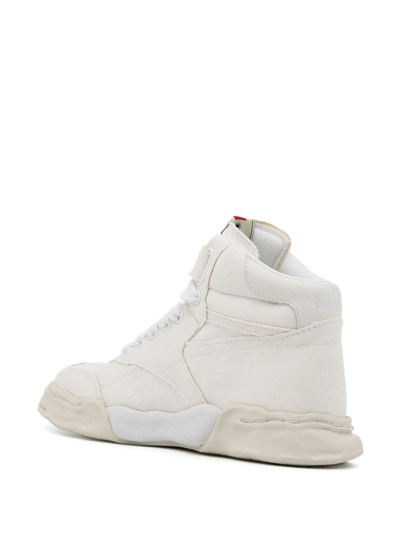 Shop Miharayasuhiro Freddie Wavy-sole High-top Sneakers In White