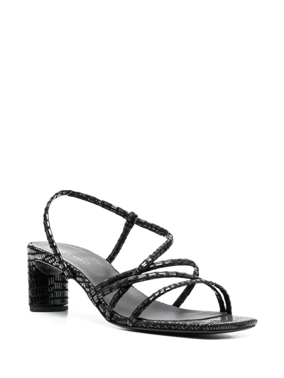Shop Del Carlo Strappy 60mm Heel Sandals In Schwarz