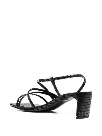 Shop Del Carlo Strappy 60mm Heel Sandals In Schwarz