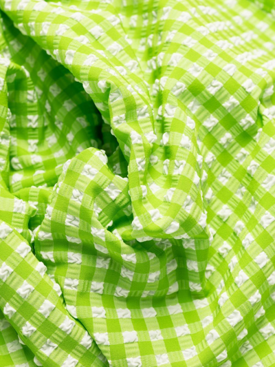 Msgm Check-pattern Flared Trousers In Grün