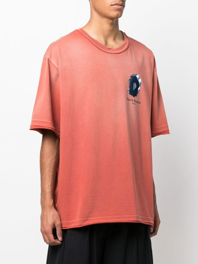 Logo-print Oversized Organic-cotton T-shirt In Red