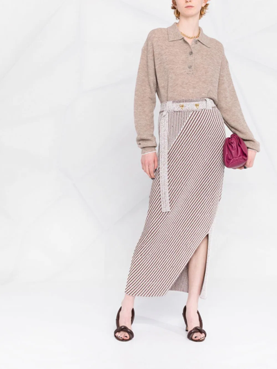 Shop Aeron High Waist Mid-length Skirt In Braun