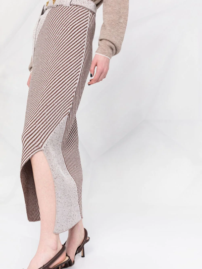 Shop Aeron High Waist Mid-length Skirt In Braun