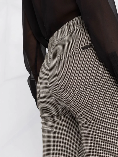 Shop Saint Laurent High Waist Slim Cut Trousers In Schwarz