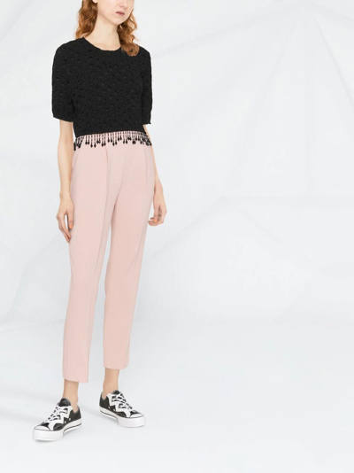 Pinko High-rise Tailored Trousers In Rosa