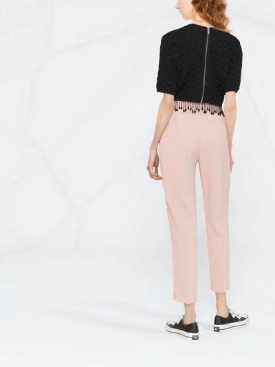Pinko High-rise Tailored Trousers In Rosa
