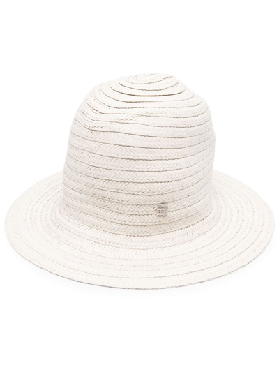 Shop Totême Braided Panama Hat In Neutrals